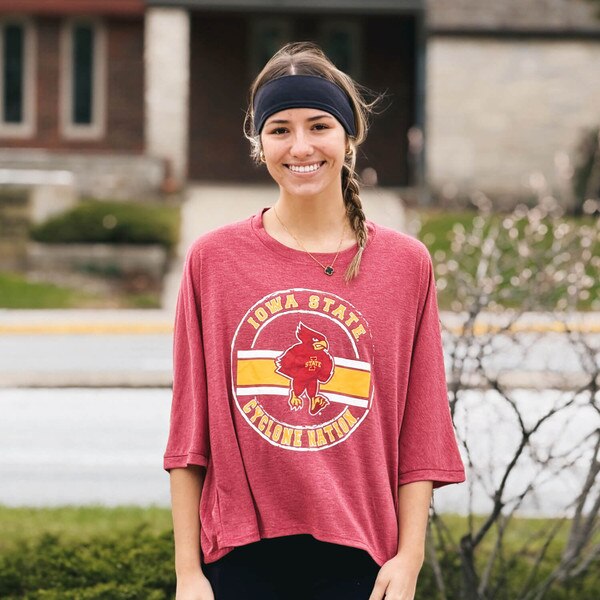 Colosseum Women's Athletics Mascot Cy Cardinal Dolman Short Sleeve T-Shirt